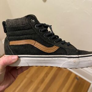 Vans Sk8-Hi Black Suede/Canvas Brown
Toffee Stripe High Top 6.5